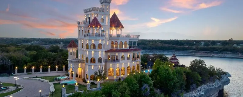 The Parsons Castle in Bosque County is a lakefront castle just over an hour’s drive from Dallas and Fort Worth now on the market for $5.5M